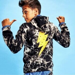 Lola + The Boys Kids Lightning Bolt Hoodie EUC